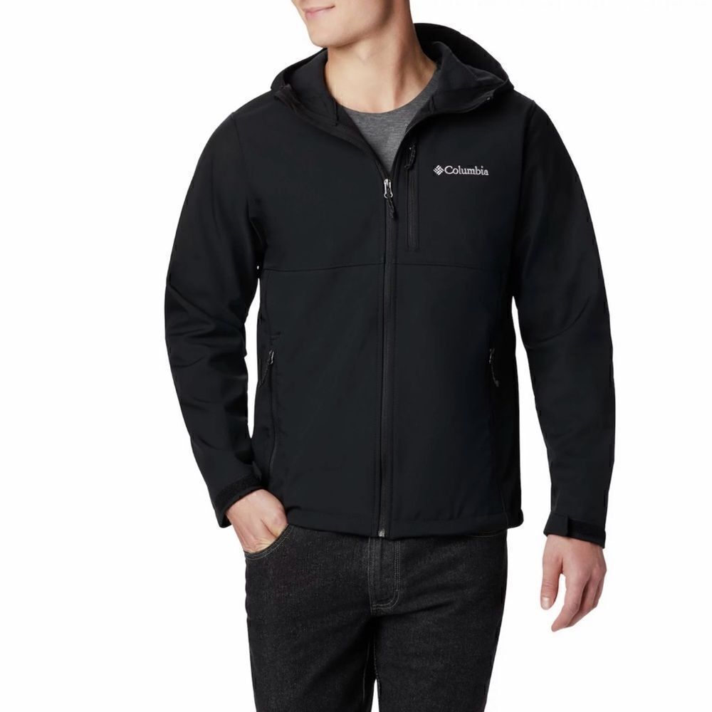 Columbia Men’s Black 100% Polyester Softshell Hooded Ascender Jacket NWT XXL